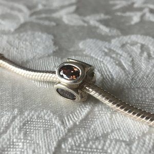 NWOT Pandora Charm - Brown CZ - Retired - 1 LEFT!